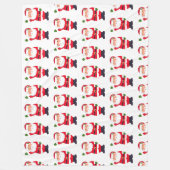 Kerstman Classic Jolly Red Feestelijk Fleece Deken (Voorkant)