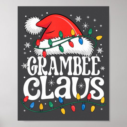 Kerstman Claus Grappig Kerstmis Oma Vakantie Poster (Voorkant)