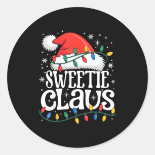 Kerstman Claus Grappige Kerstmis Kerst Oma Vakanti Ronde Sticker