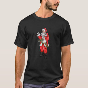 Kerstman Claus vist op bronforel T-shirt