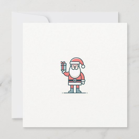 Kerstman Clausule Houd Kerstmis Gift Box Kaart (Achterkant)