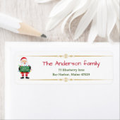 Kerstman Clausule met Kerstmis teken Adres Etiket (Insitu)