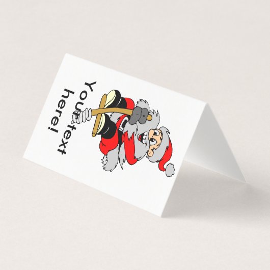 Kerstman clipart kaart (Voorkant)