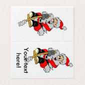 Kerstman clipart kaart (Buitenkant ongevouwen)