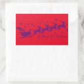 Kerstman clous rechthoekige sticker (Tas)