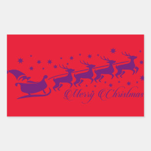 Kerstman clous rechthoekige sticker