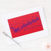 Kerstman clous rechthoekige sticker (Envelop)