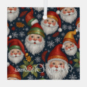 Kerstman Collectie Glas Ornament (Achterkant)