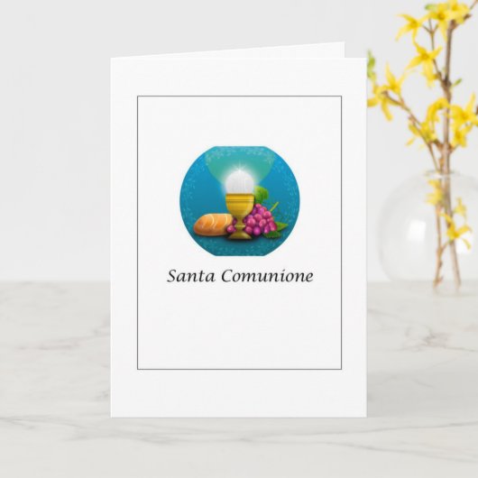 Kerstman Comunione - Heilige Communie in het Kaart (Gele Bloem)