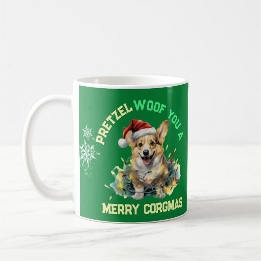  Kerstman Corgi Koffiemok (Links)