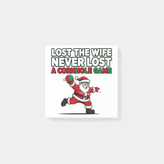 Kerstman Cornhole Spel Vakantie Grappige Kerst Cit Post-it® Notes (Voorkant)