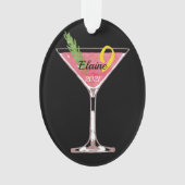 Kerstman Cosmopolitan Cocktail - Gepersonaliseerd  Ornament (voorkant)