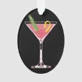 Kerstman Cosmopolitan Cocktail - Gepersonaliseerd  Ornament (achterkant)