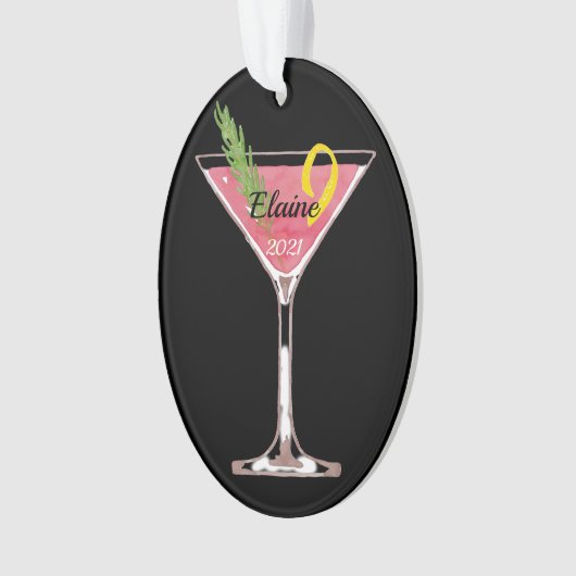 Kerstman Cosmopolitan Cocktail - Gepersonaliseerd  Ornament (voorkant)