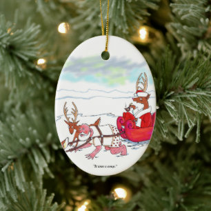 Kerstman Coup ovale keramische kerstbal Keramisch Ornament