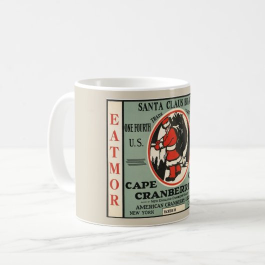 Kerstman Cranberries Mok (Voorkant links)