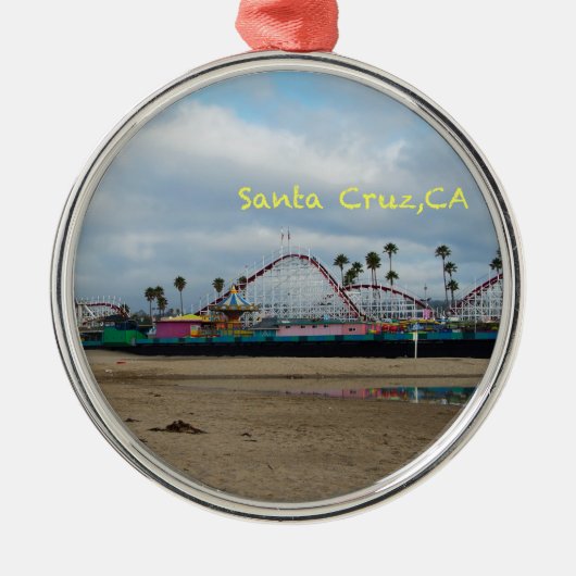 Kerstman Cruz Californië Metalen Ornament (Voorkant)