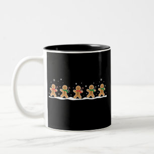 Kerstman Cute Kerst Vakantie Bakker Tweekleurige Koffiemok