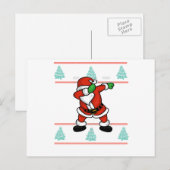 Kerstman dab dance lelijke kerst T-shirt Feestdagenkaart (Voorkant / Achterkant)