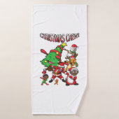 Kerstman Dabbing Santa-Amerikaans Badhanddoek (Badhanddoek)