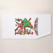 Kerstman Dabbing Santa-Amerikaans Badhanddoek