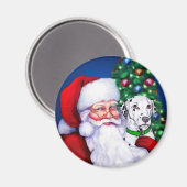 Kerstman Dalmatiaan Magneet (Voorkant / Achterkant)