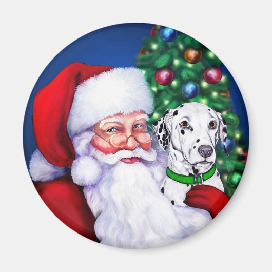 Kerstman Dalmatiaan Magneet (Voorkant)