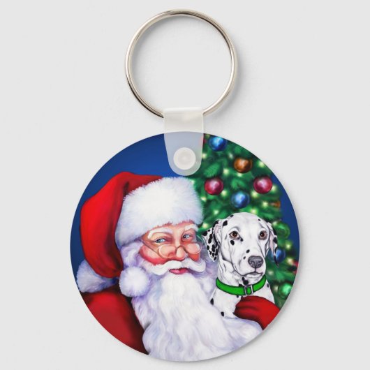 Kerstman Dalmatiaan Sleutelhanger (Voorkant)