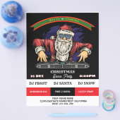 Kerstman Dance Party Flyer (Enkel)