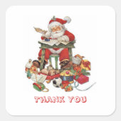  kerstman Dank je wel Sticker (Voorkant)