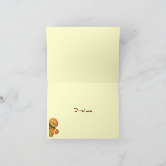 Kerstman Dankkaart Bedankkaart (Binnen)