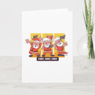 Kerstman Dansend Kaart
