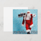 Kerstman dansend  Plat Kerstkaart (Voorkant / Achterkant)
