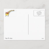 Kerstman & de Ar die van het Rendier Moderne Feestdagenkaart (Achterkant)