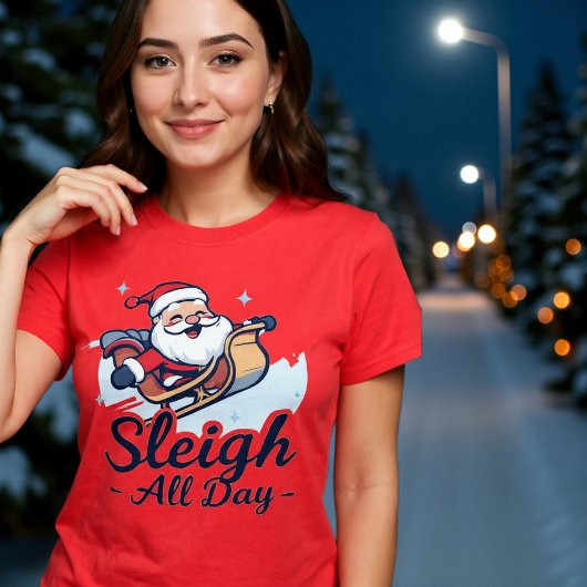 Kerstman de hele dag lol Kerstmis T-shirt