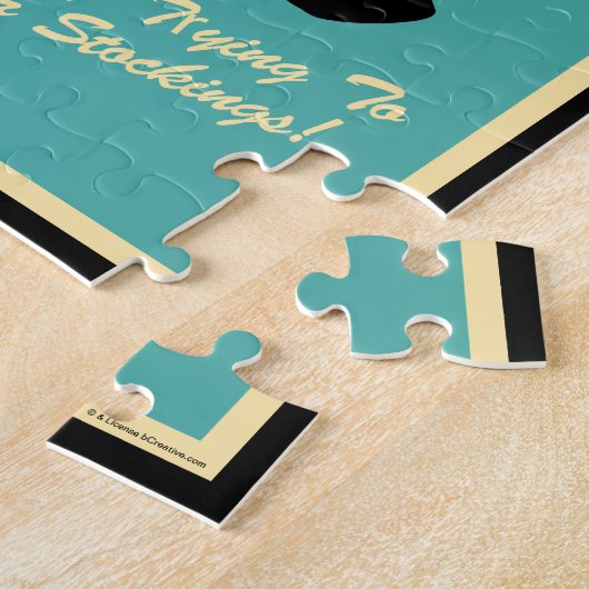 Kerstman. De man probeert je voorraad in te halen Legpuzzel (Zijkant)