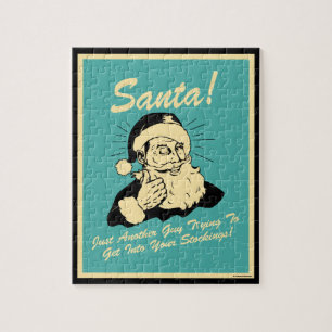 Kerstman. De man probeert je voorraad in te halen Legpuzzel