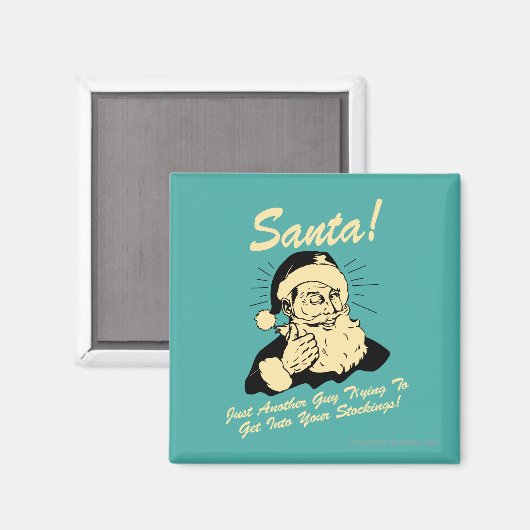 Kerstman. De man probeert je voorraad in te halen Magneet (Voorkant / Achterkant)