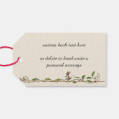  kerstman, decoratieve kerstgrens cadeaulabel (Achterkant Horizontaal)