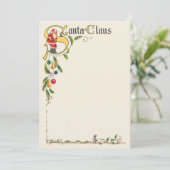  kerstman, decoratieve kerstgrens feestdagenkaart (Staand voorkant)