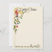  kerstman, decoratieve kerstgrens feestdagenkaart (Voorkant)