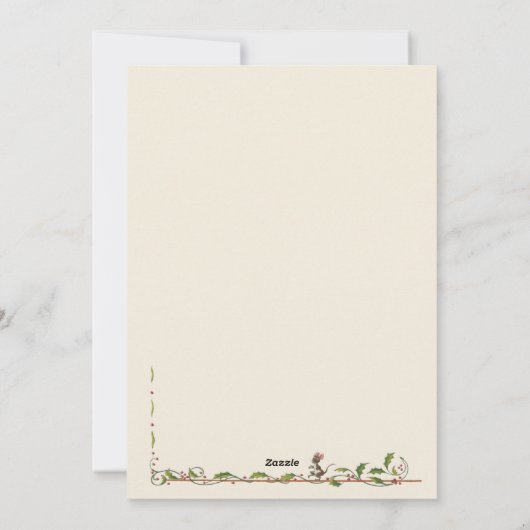  kerstman, decoratieve kerstgrens feestdagenkaart (Achterkant)