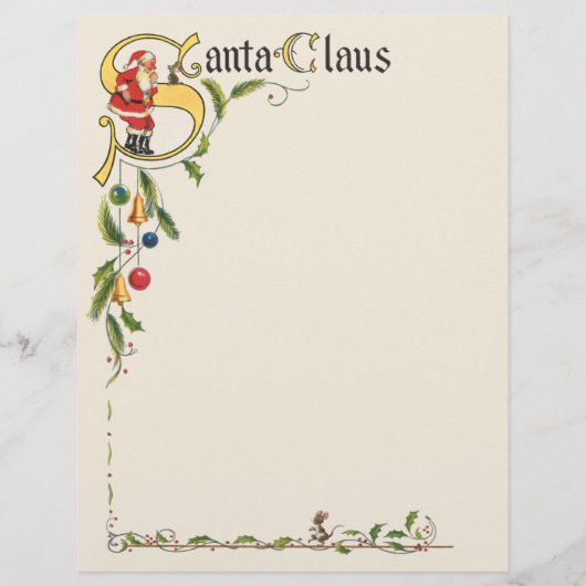  kerstman, decoratieve kerstgrens flyer (Achterkant)