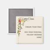 kerstman, decoratieve kerstgrens magneet (Voorkant / Achterkant)