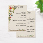  kerstman, decoratieve kerstgrens visitekaartje (Bureau)