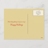 Kerstman decoreren de kerstboom feestdagenkaart (Achterkant)