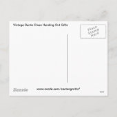  Kerstman deelt cadeaus uit Feestdagenkaart (Achterkant)