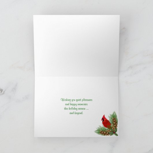 Kerstman Deer en Snowman Feestdagen Kaart (Binnen)