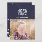 KERSTMAN, DEFINIEER GOED FEESTDAGENKAART (Voorkant / Achterkant)