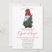 Kerstman Dennengehakt Feestelijke Open Huis Kaart (Voorkant)